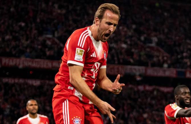 凯恩远射进球飞行速度达到128km/h,为本赛季德甲最快进球