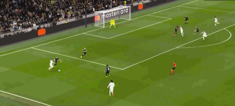 半场:热刺1-0布拉格斯拉维亚,齐马乌龙,里沙利松射门被挡