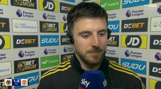 芒特:我们对下半场表现感到满意;和B费一起踢球是一种享受