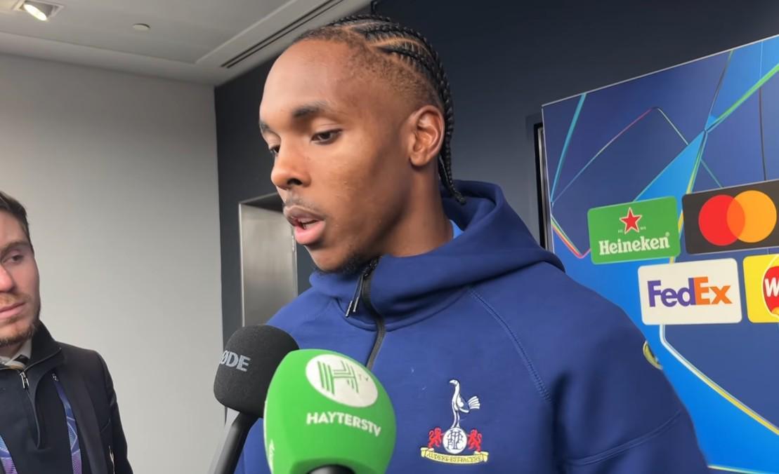 特尔:很高兴完成在热刺的欧冠首秀;孙兴慜就像我的大哥一样