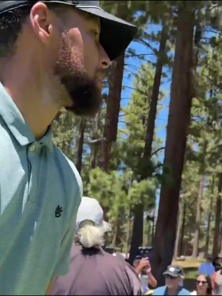 这是真的有点帅勇士官推晒库里打高尔夫视频