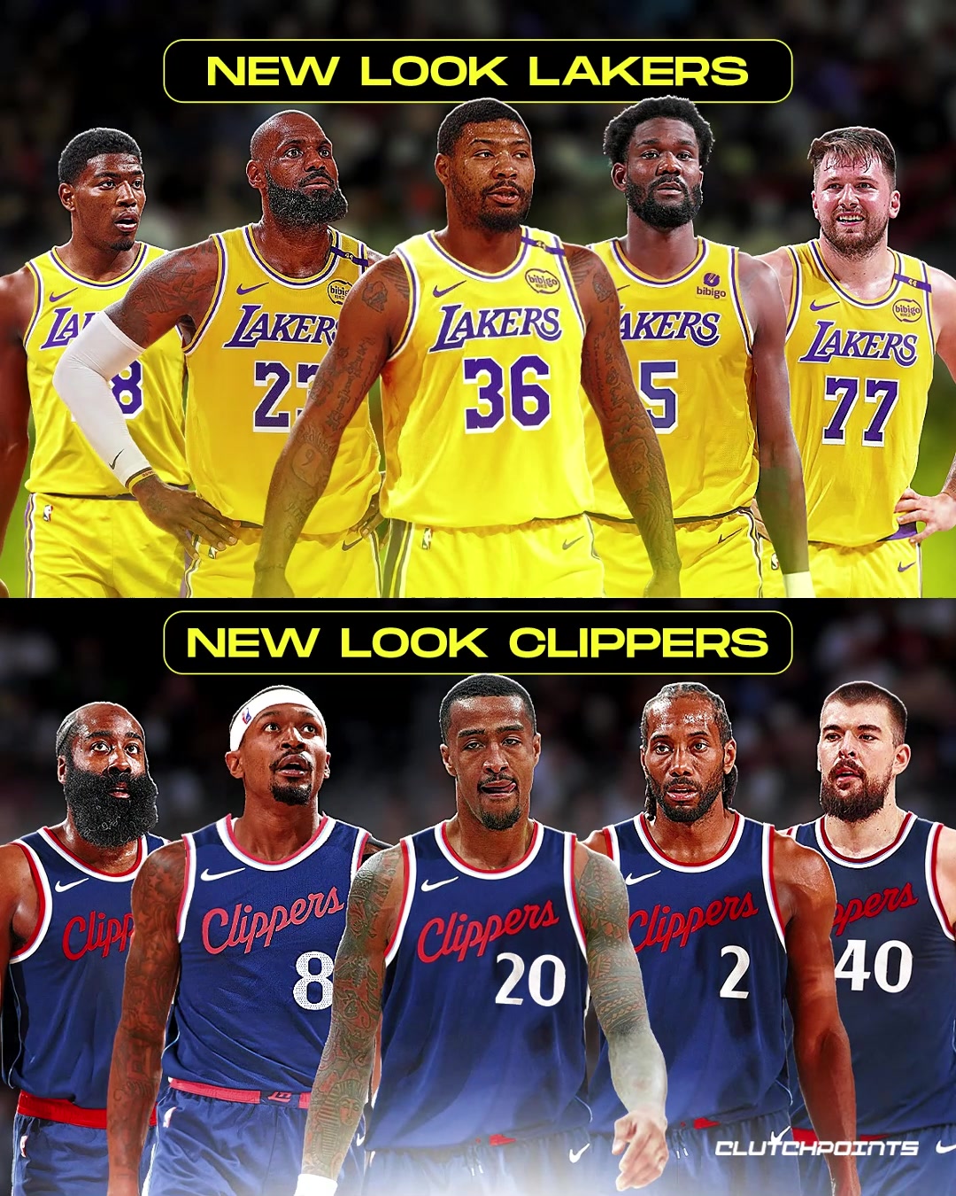 休赛期引援后的湖人vs快船在季后赛大战七场谁会赢